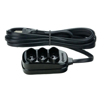 Extensão Elétrica 5 Metros Preto 3 Tomadas  10A Bivolt - Fiolux