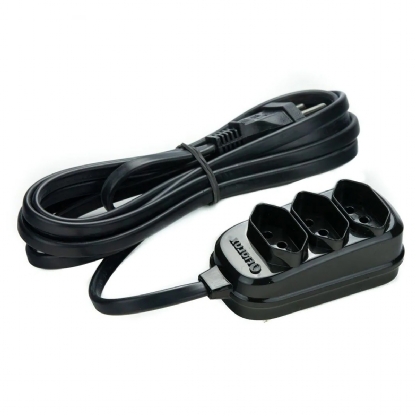 Extensão Elétrica 10 Metros Preto 3 Tomadas  10A Bivolt - Fiolux