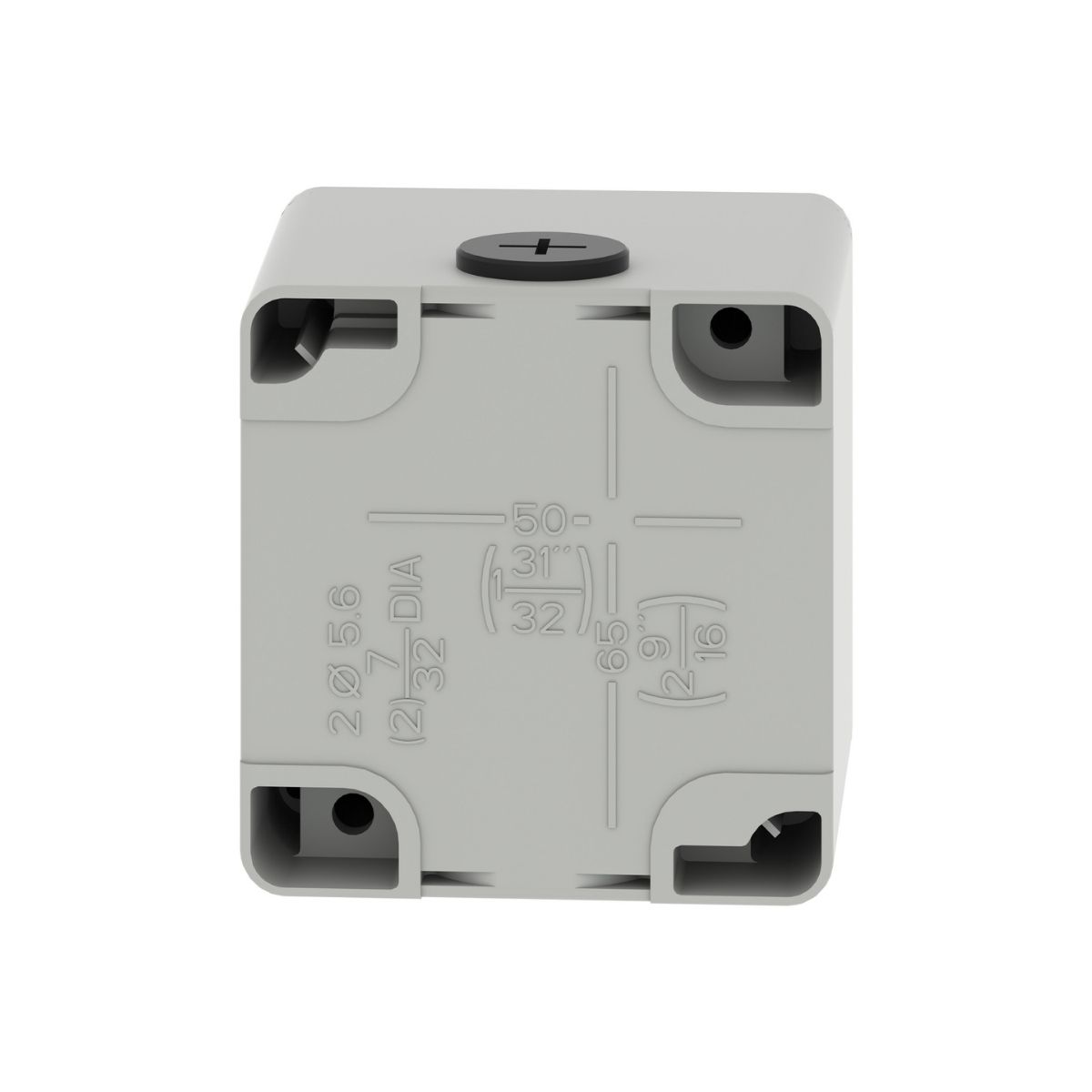 Botoeira Comando Vazia 1 Furo 22Mm Zinco Cinza Ip65/Ip66/Ip69 - Schneider