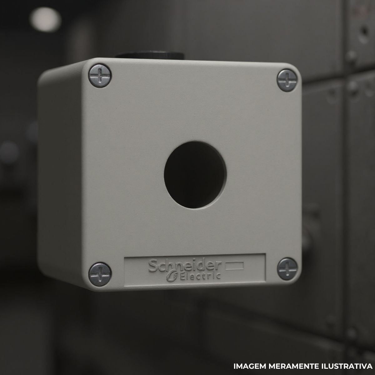 Botoeira Comando Vazia 1 Furo 22Mm Zinco Cinza Ip65/Ip66/Ip69 - Schneider