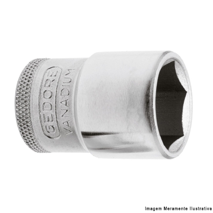 Soquete Sextavado Encaixe 1/2 Polegadas 17mm 19-17 - Gedore