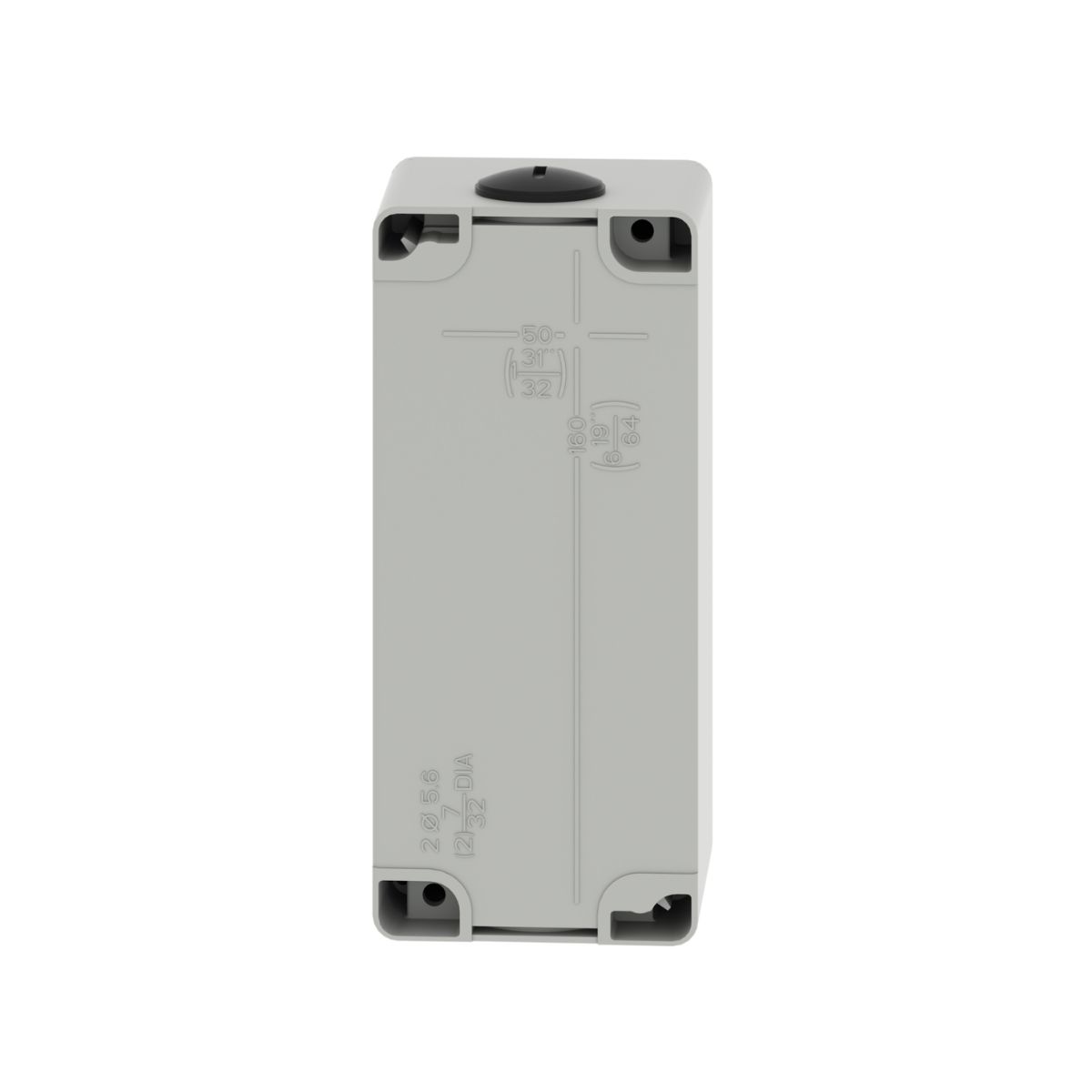 Botoeira Comando Metálica 4 Furos 175X80X77Mm 22Mm Cinza Ip65/Ip66/Ip69 - Schneider