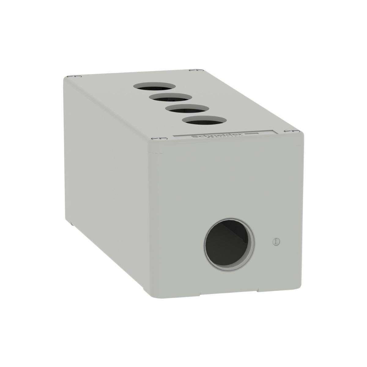 Botoeira Comando Metálica 4 Furos 175X80X77Mm 22Mm Cinza Ip65/Ip66/Ip69 - Schneider