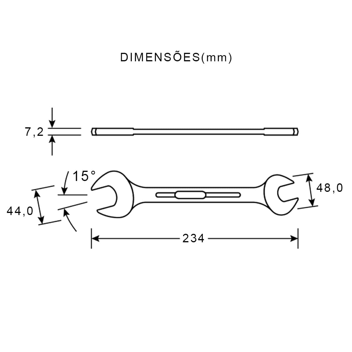 Chave Fixa 13/16X7/8 Polegadas 234Mm Aço Cromo Vanadium 004.559 - Gedore