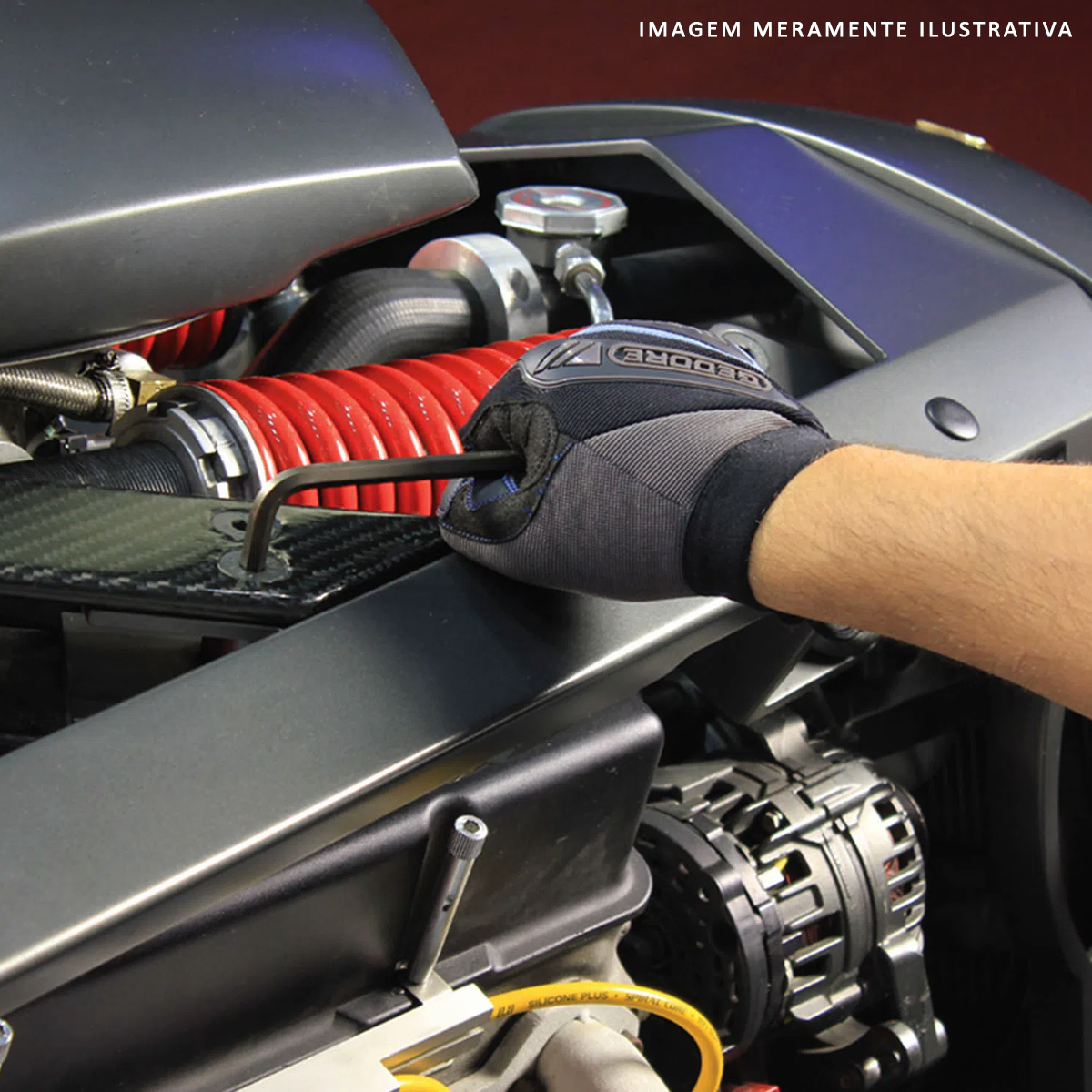 Chave Hexagonal Allen Tipo L Longa 5/16 Polegadas 157,94Mm Aço Cromo Vanadium Escurecido - Gedore