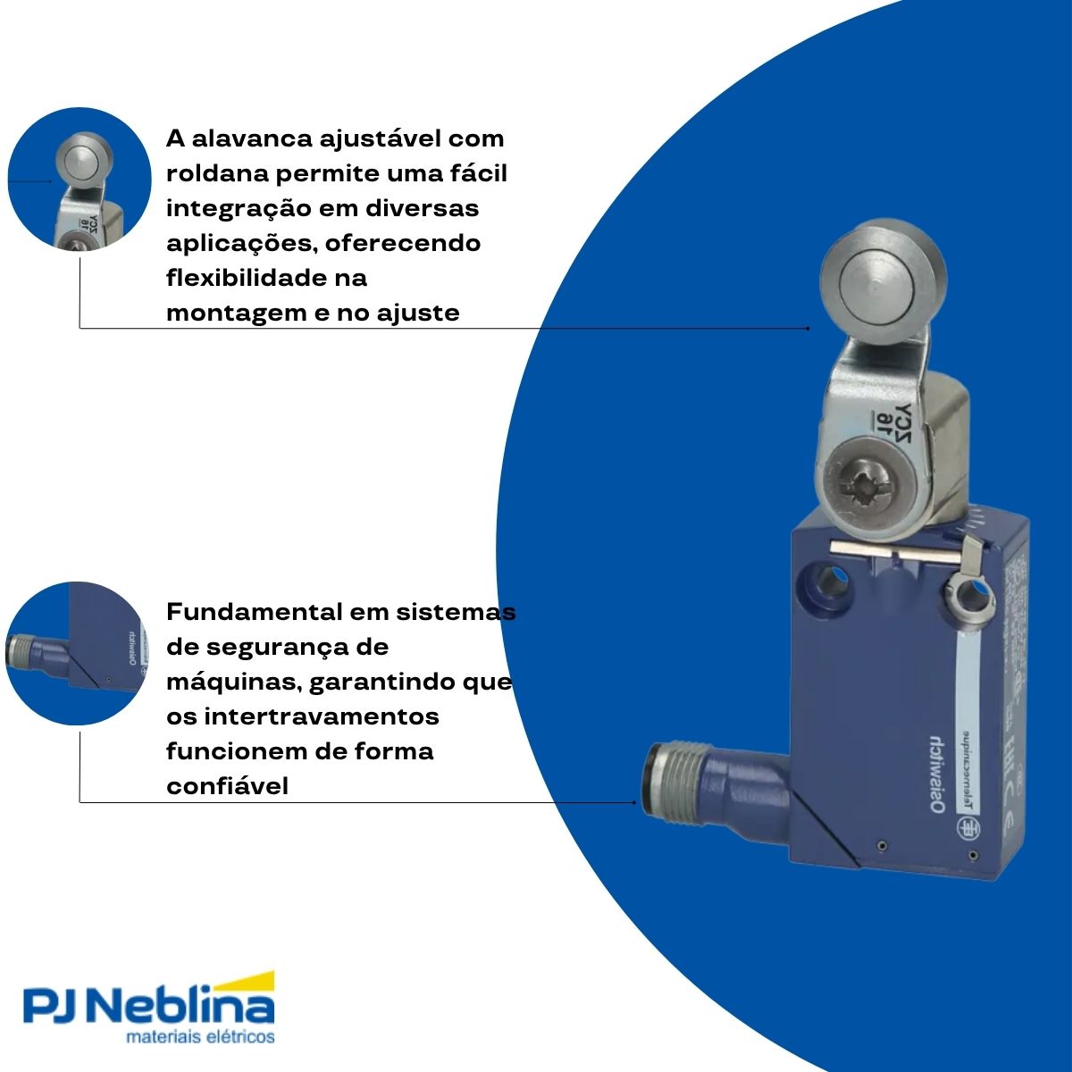 Chave Fim De Curso Alavanca C/Roldana 3A 1Na+1Nf - Telemecanique