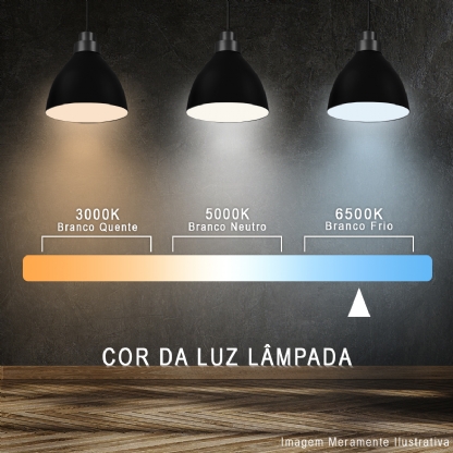 Lâmpada Led Bulbo A60 9W Bivolt E27 6500K Luz Branca - Avant