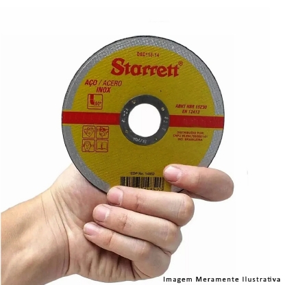 Disco Corte 115X1,0X22,2mm 4.1/2X3/64X7/8 - Starrett