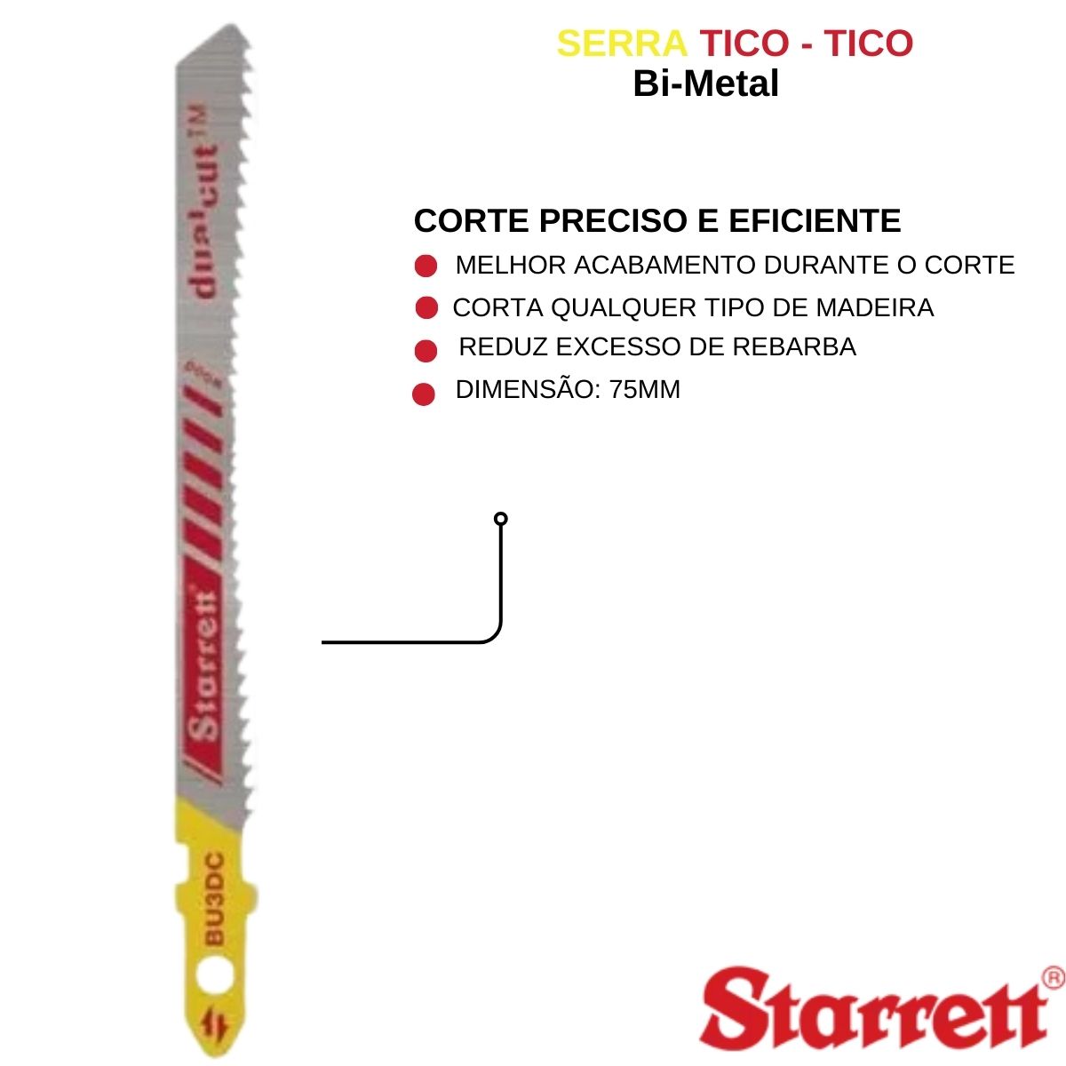 Serra Tico-Tico Bi-Metal 75Mm 9-19D Bu3Dc-20 Starrett