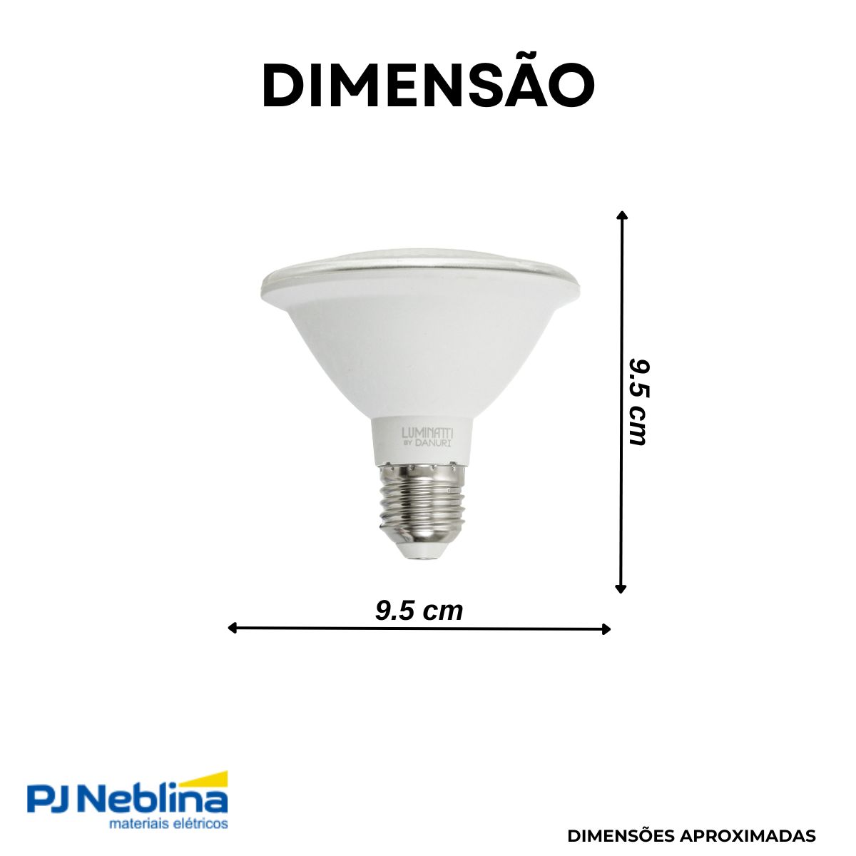Lâmpada Led Par30 10W Bivolt E27 4000K Branco Neutro Luz Branca 940Lm 40G - Luminatti
