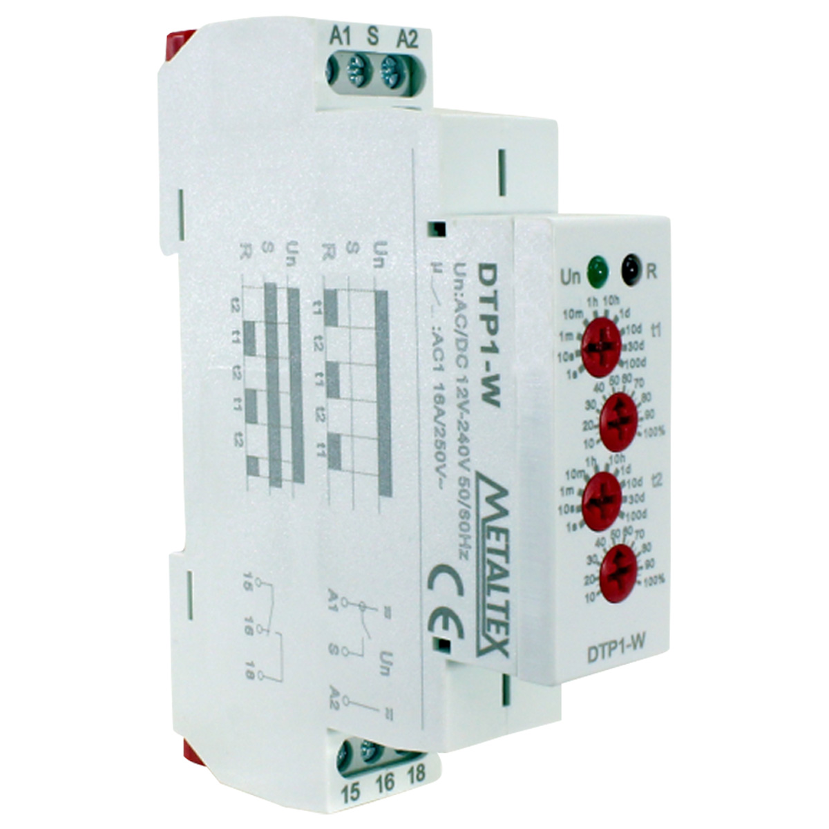 Relé Pulsador De 2 Tempos 12- 240Vca/Cc 1Reversível 0,1 Segundo A 2400 Horas Analógico - Metaltex