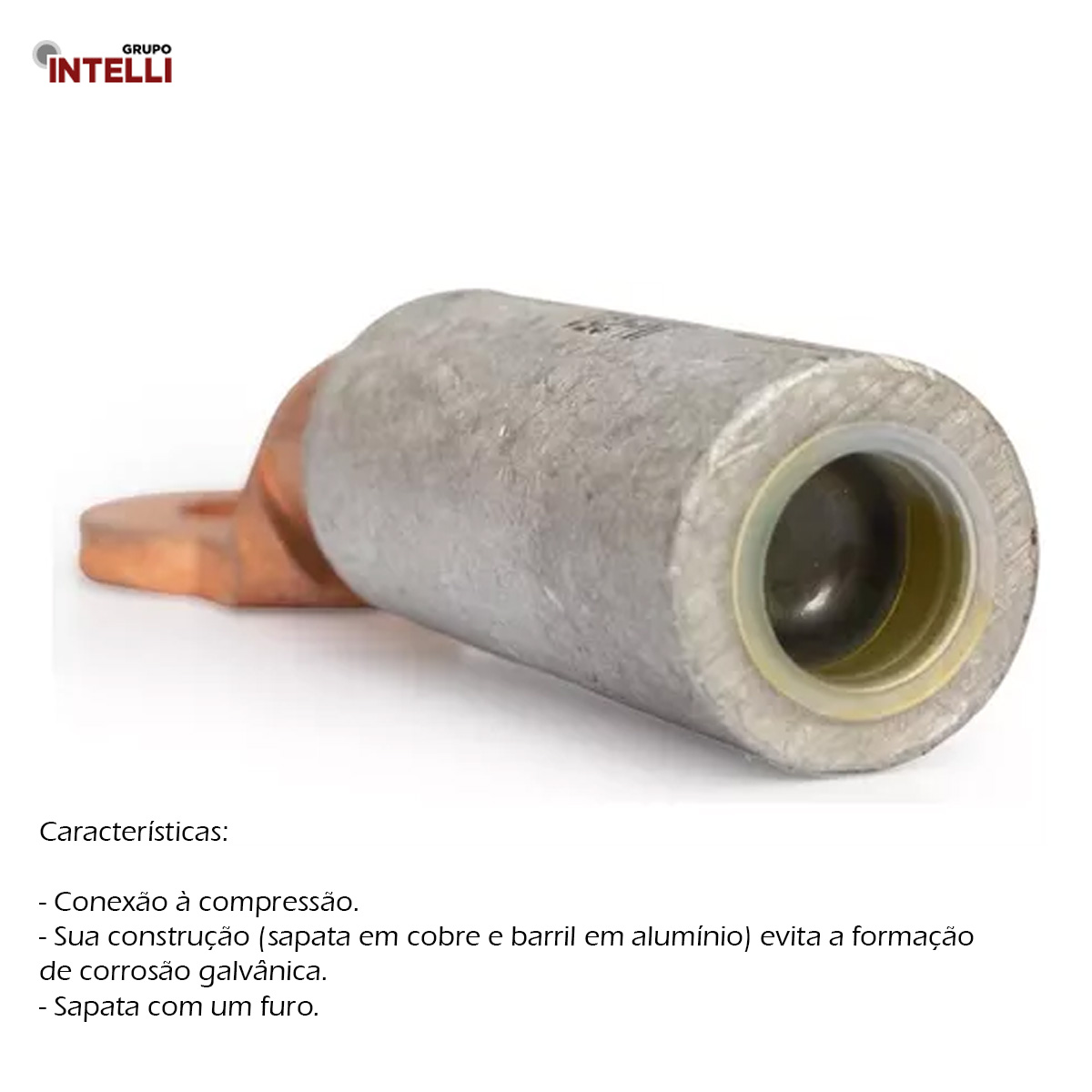 Terminal Compressão Cabo/Barramento 150Mm 1 Furo F=12,8Mm 107570 Intelli