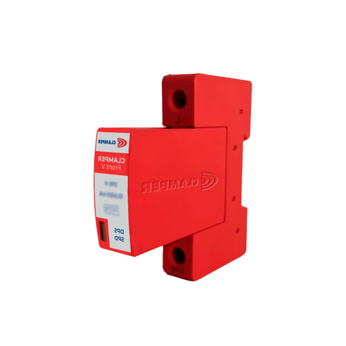 Protetor Surto Dps Modular Front I+II 175V 12,5/60Ka Vermelho Classe I E II - Clamper