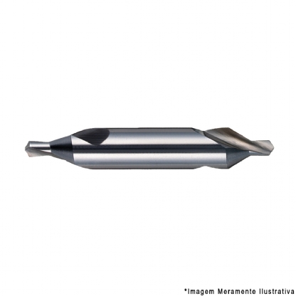 Broca Aço Rápido Hss 8.00mm Centrar Para Metal Brilhante Din 333A - Dormer