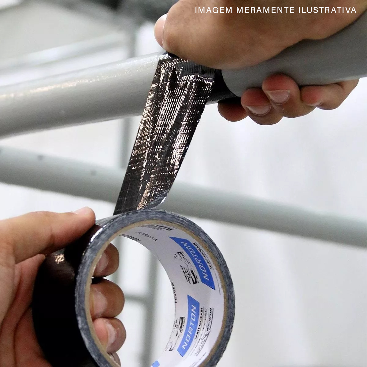 Fita Silver Tape 48mm 10 Metros Preto - Norton