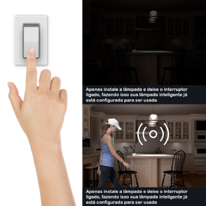 Lâmpada Led Inteligente Smart Sensor Presença 9W Bivolt E27 2700K Luz Amarela - Ourolux