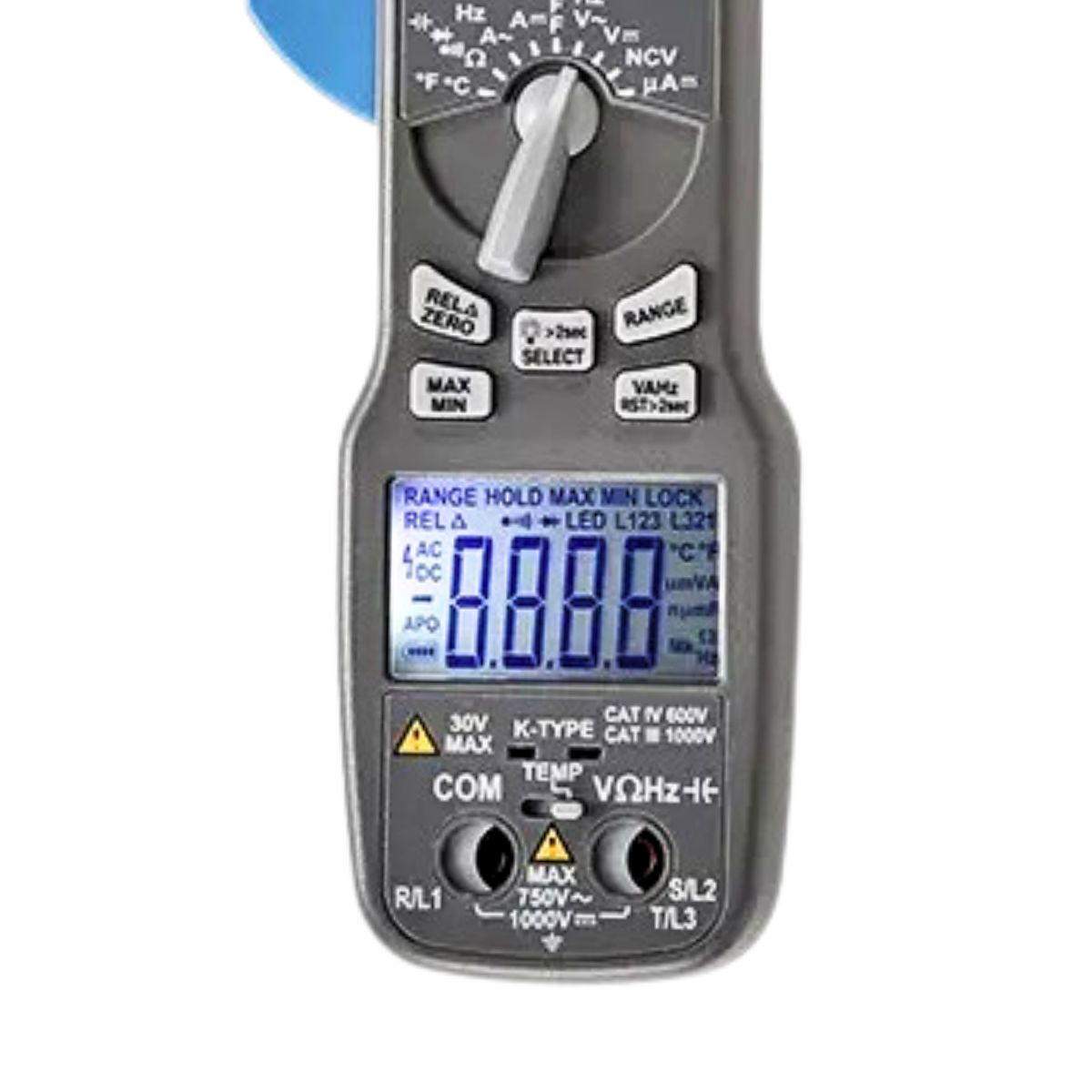 Alicate Amperímetro Digital True Rms Ac 600Aca/Cc 750Vca/1000Vcc Cat Iii/Cat Iv Com Leitor Temperatura Minipa