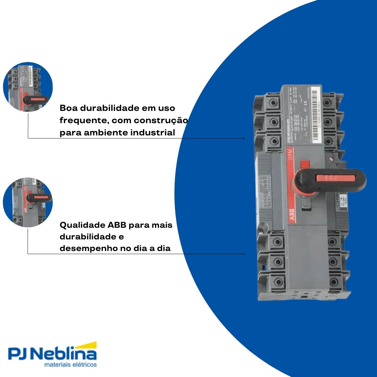 Chave Comutadora Tripolar 3 Posições 40A 690V Motorizada - Abb