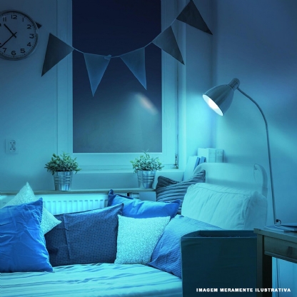 Lâmpada Led Inteligente Smart Wifi 7W Bivolt E27 RGBW - Smarteck