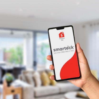 Interruptor Inteligente Smart Wifi Touch 4 Botões Bivolt 4X4 Branco Android/iOS - Smarteck