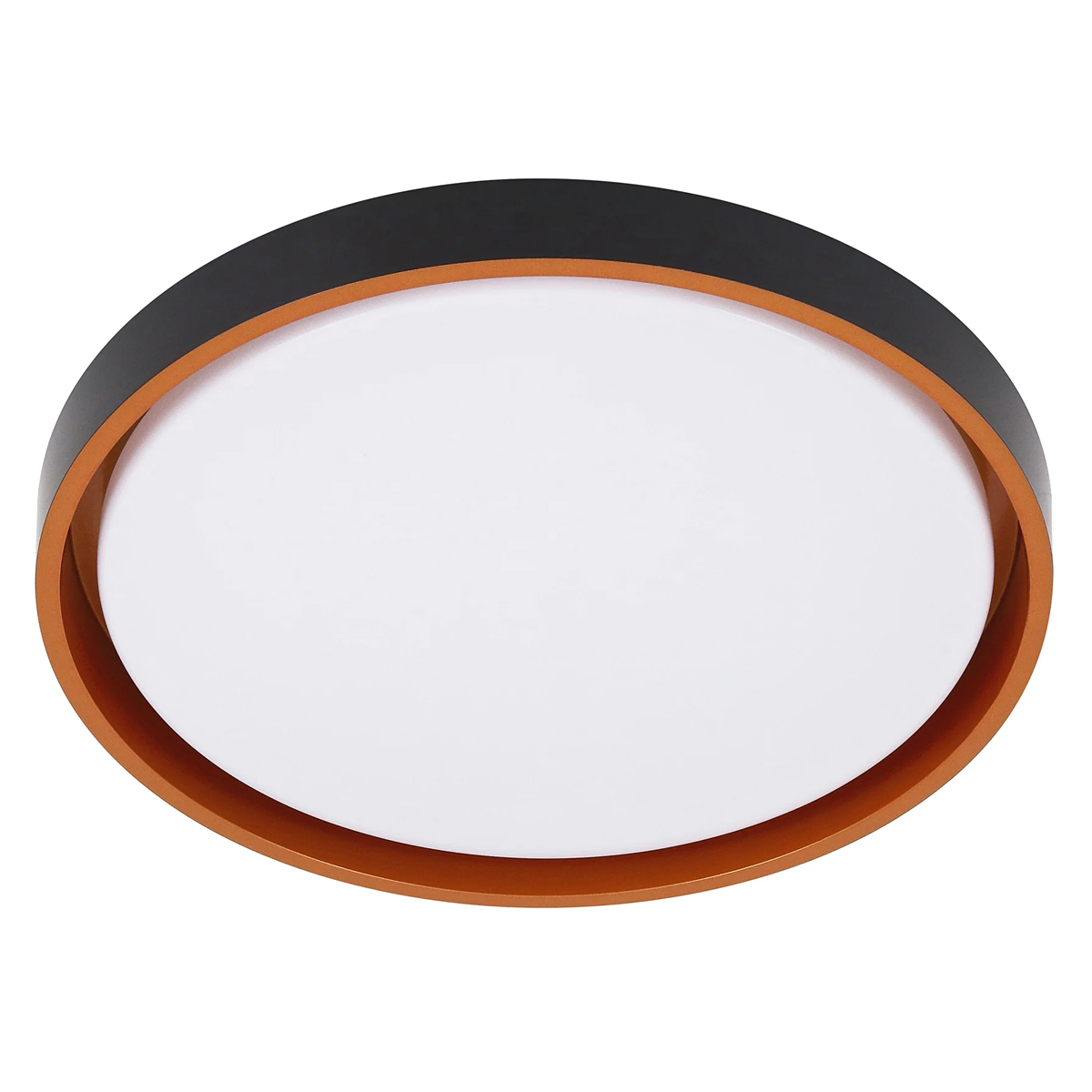 Luminária Plafon Led Sobrepor Montana Preto 24/48W Bivolt Luz Amarela/Neutra/Branca 3000/4000/6000K - Hevvy