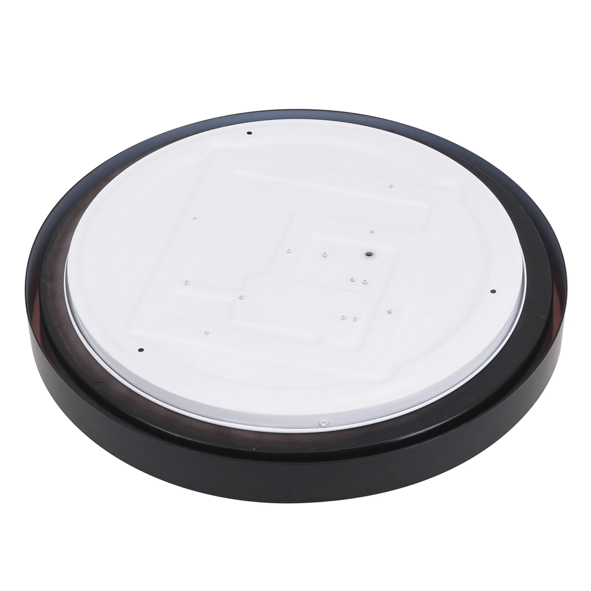 Luminária Plafon Led Sobrepor Montana Preto 24/48W Bivolt Luz Amarela/Neutra/Branca 3000/4000/6000K - Hevvy