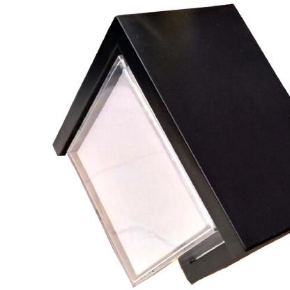 Luminária Arandela Led Sobrepor Out Preto 12W Bivolt 4200K Luz Neutra Externa - Hevvy