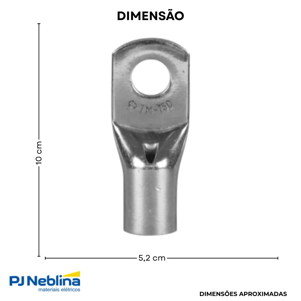 Terminal Compressao 500mm 1 Compr 1 Furo F=17,5mm 5/8 (m16)