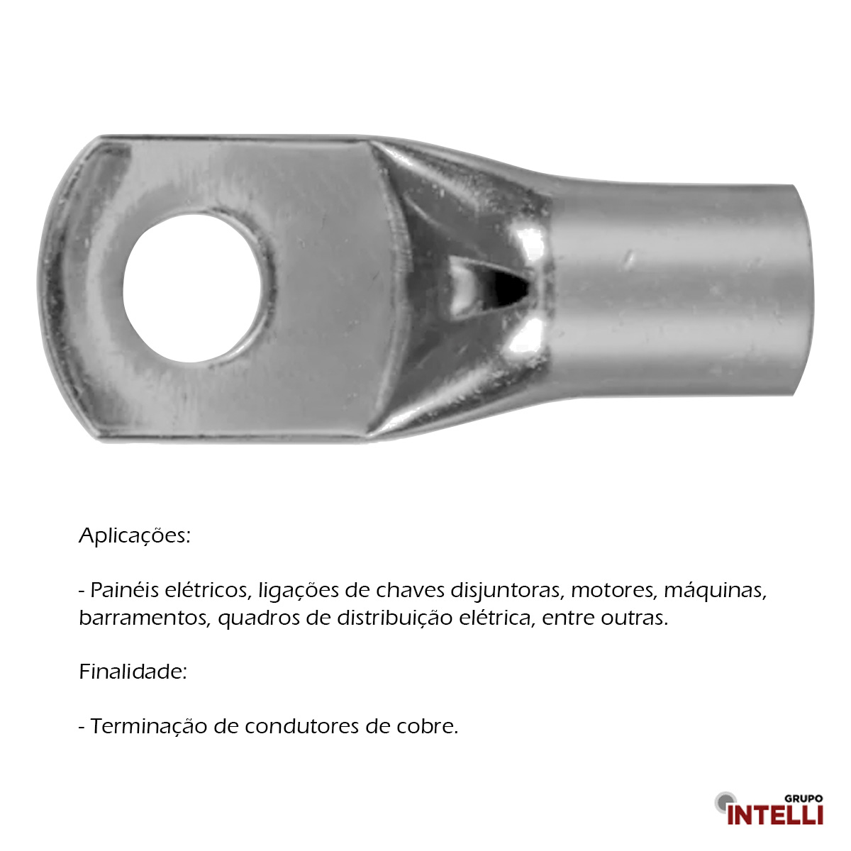 Terminal Compressão 10Mm 1 Compressão 1 Furo F=5,2Mm 3/16 M5 504 Intelli