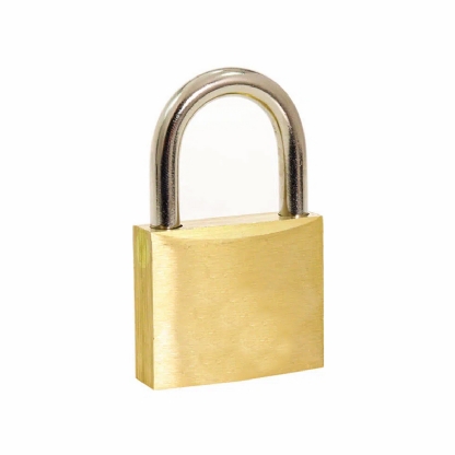 Cadeado Latão Com Chave 30mm Dourado Haste Curta - Pado