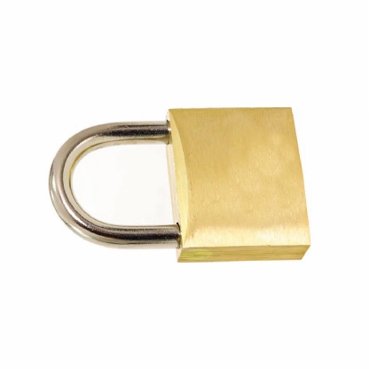 Cadeado Latão Com Chave 30mm Dourado Haste Curta - Pado