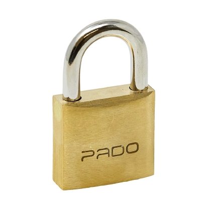 Cadeado Latão Com Chave 50mm Dourado Haste Curta - Pado