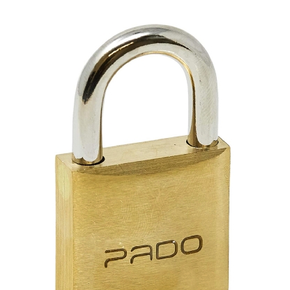 Cadeado Latão Com Chave 50mm Dourado Haste Curta - Pado