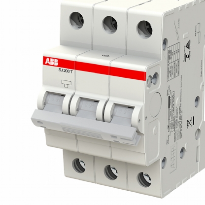 Disjuntor Mini Din Tripolar 63A Curva C 5Ka 230V SJ203T-C63 - ABB