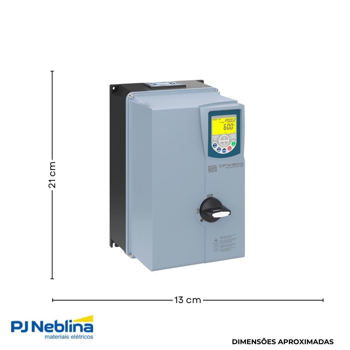 Inversor Frequência Trifásico 380-480V 50/60Hz 14A 5,5Kw - Weg
