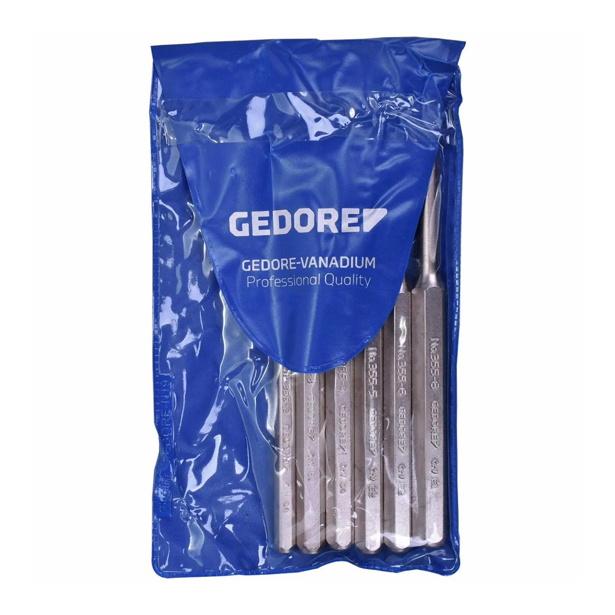 Jogo Saca Pino Paralelo Com 6 Peças 2-8Mm Aço Niquelado - Gedore