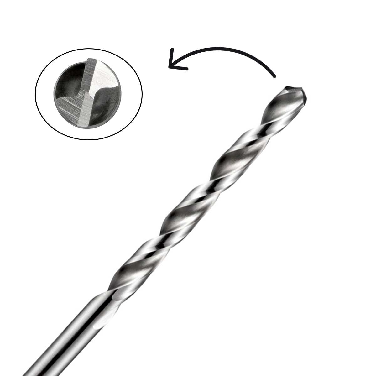 Broca Aço Rápido Hss Hp Din 338 Para Metal 1,80Mm 46Mm Brilhante Auto Centrante A002 - Dormer