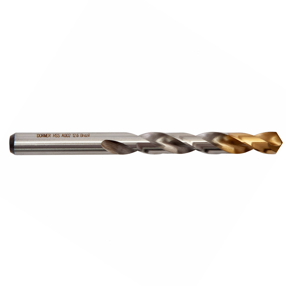 Broca Aço Rápido HSS Hp 12.60mm Para Metal Brilhante/Tin Auto Centrante Din 338 - Dormer