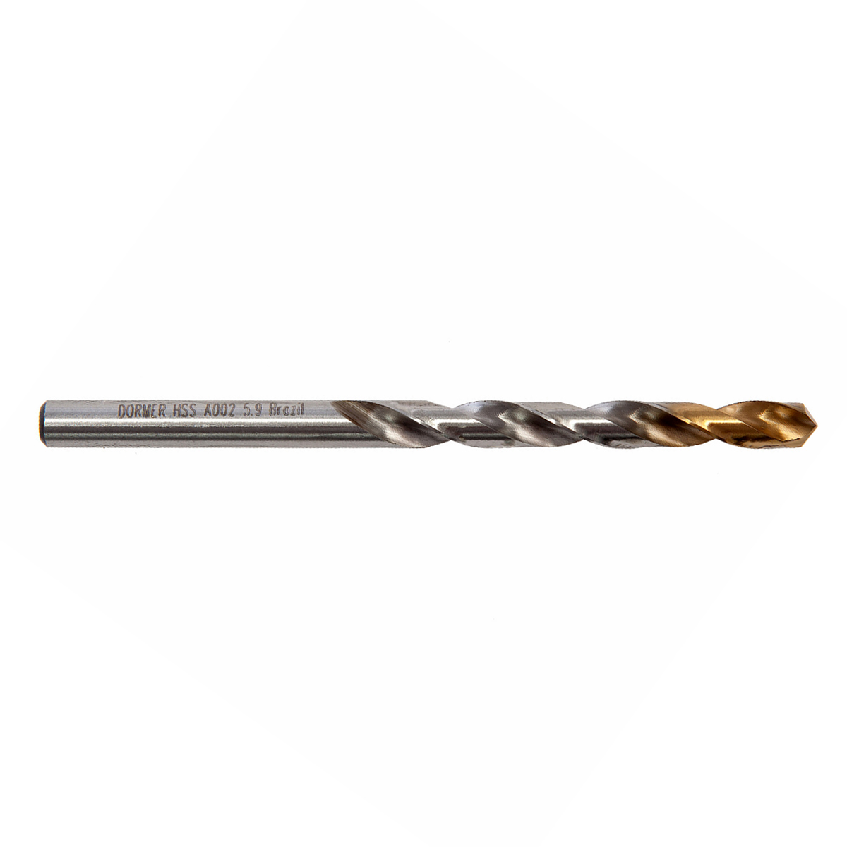 Broca Aço Rápido HSS Hp 5.90mm Para Metal Brilhante/Tin Auto Centrante Din 338 - Dormer