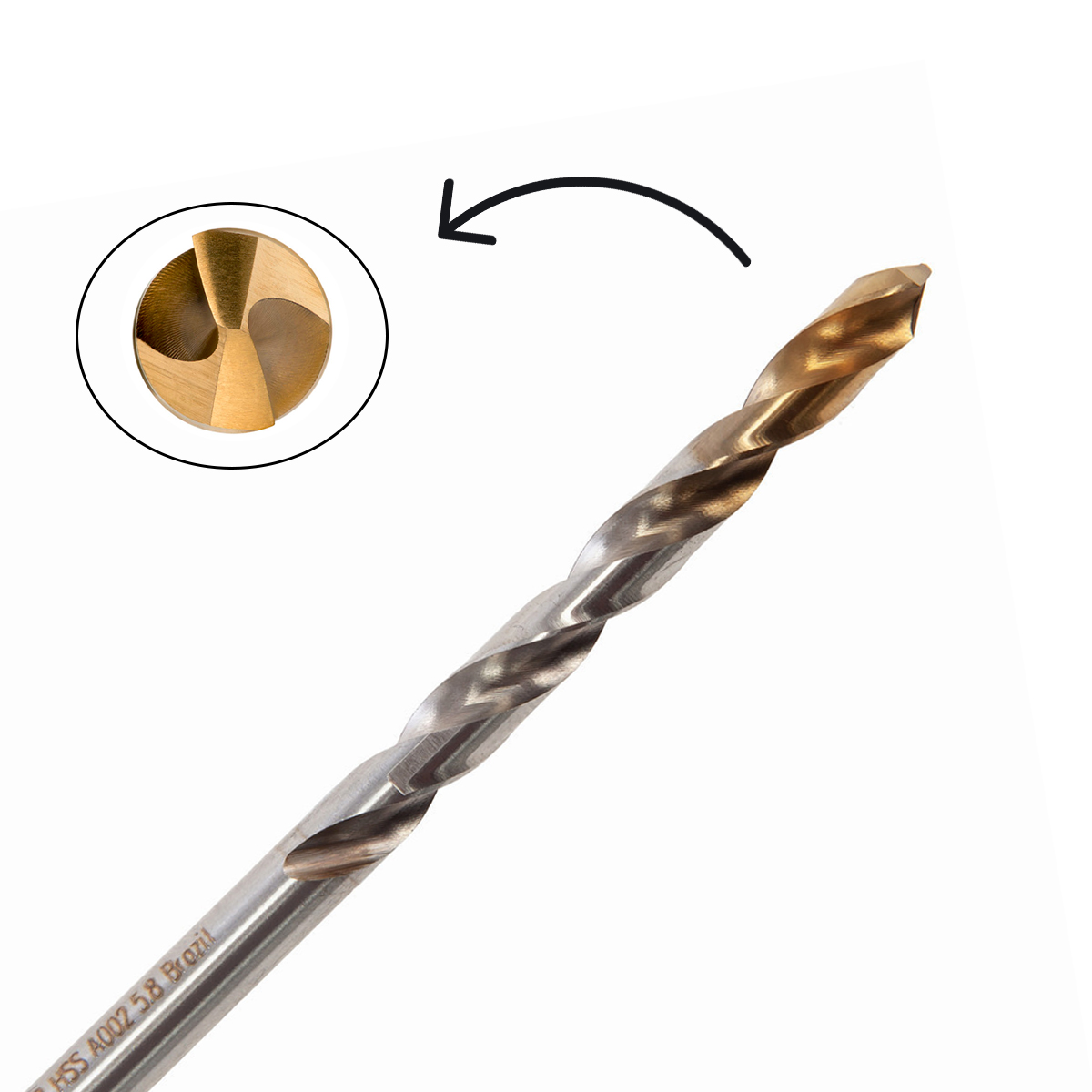 Broca Aço Rápido HSS Hp 5/8 Para Metal Brilhante/Tin Auto Centrante Din 338 - Dormer