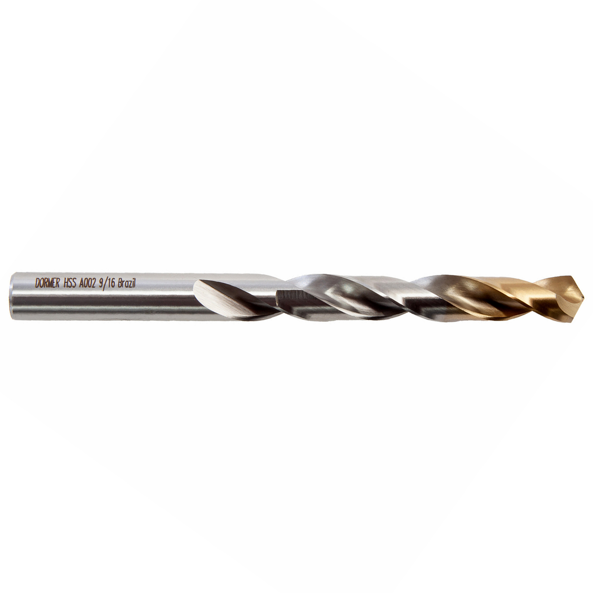Broca Aço Rápido HSS Hp 9/16 Para Metal Brilhante/Tin Auto Centrante Din 338 - Dormer