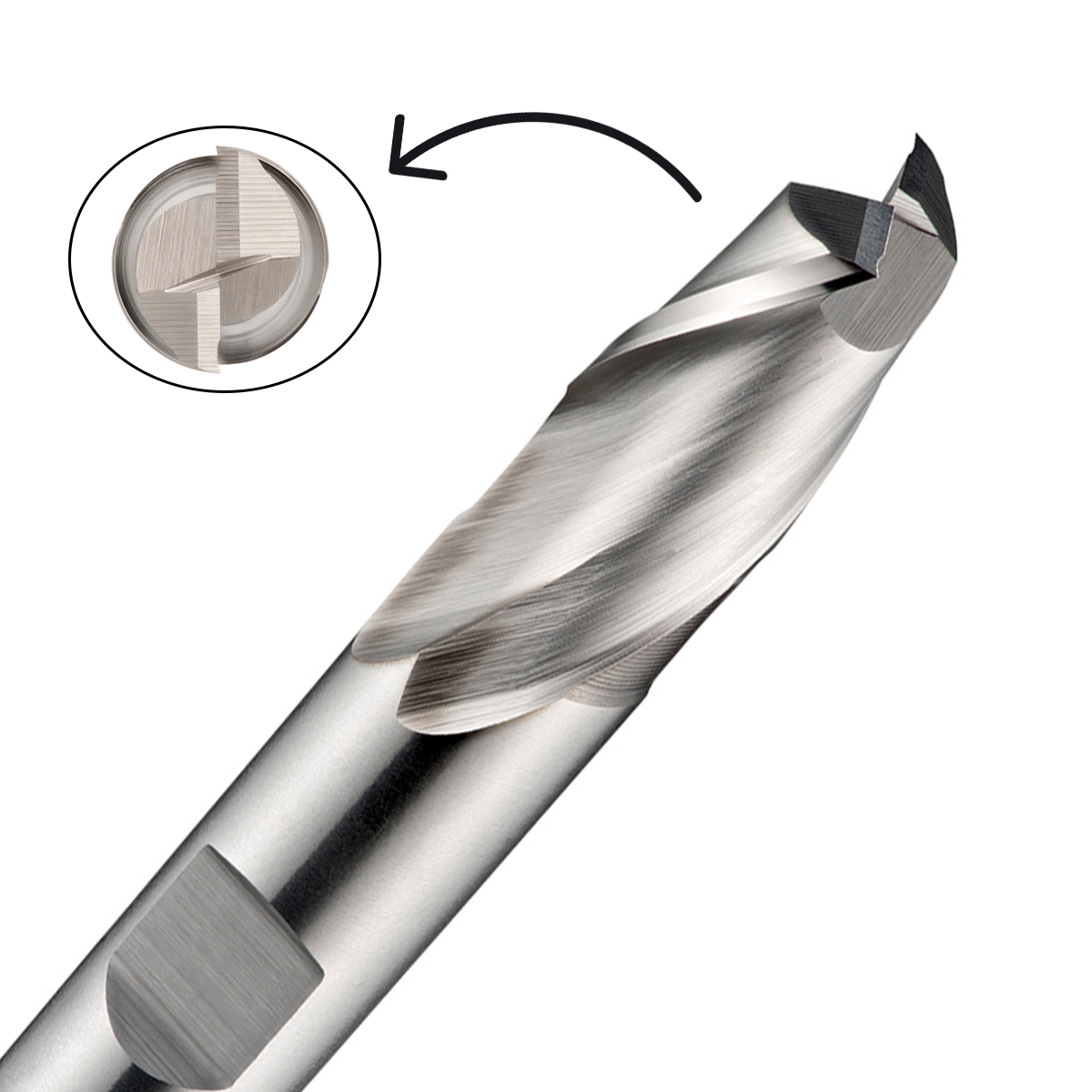 Fresa Topo Extra Curta 2 Canais Hss-E-Pm 4Mm Din 327 D Brilhante C110 - Dormer