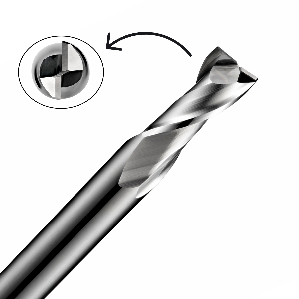 Fresa Topo Médio 2 Canais Hm 6Mm S9026.0 Brilhante - Dormer