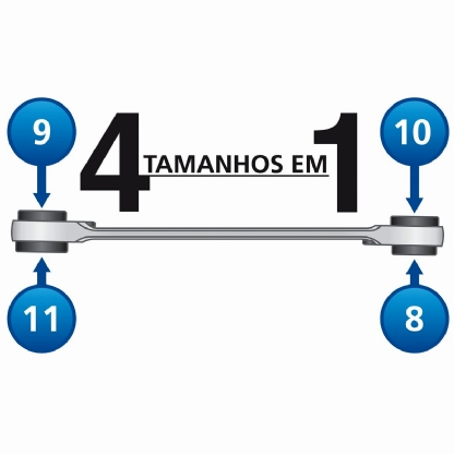 Chave Combinada Com Catraca 21X22X24X27mm - Tramontina