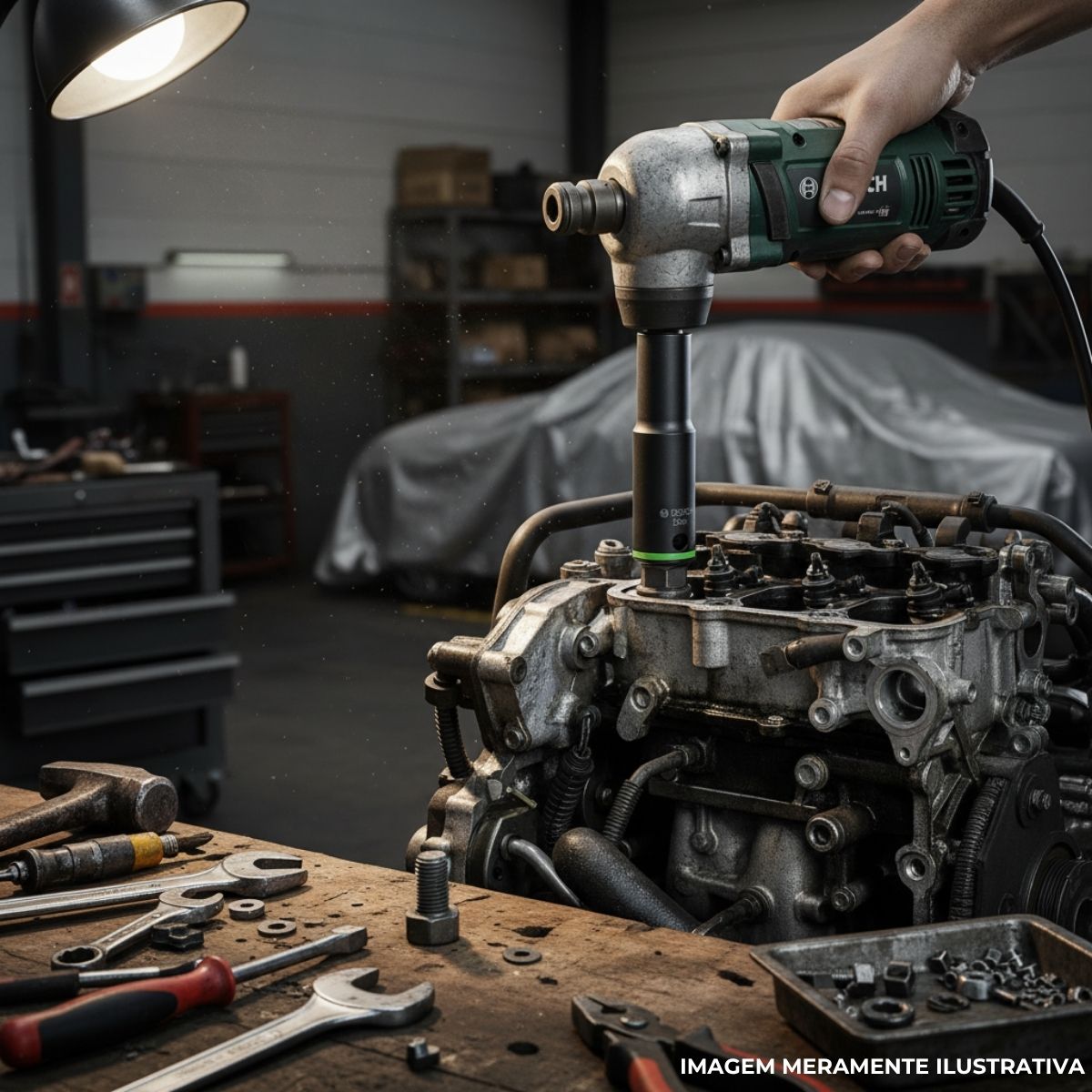 Soquete Sextavado Impacto Longo 13 mm Enc 1/2 - Bosch