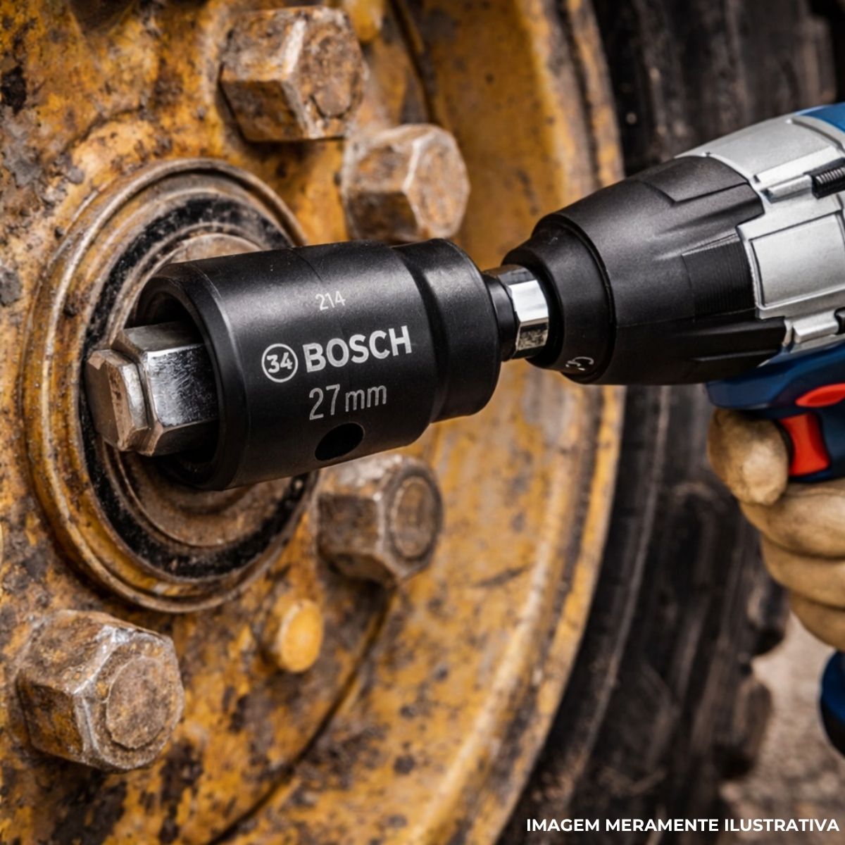 Soquete Sextavado Impacto 27 mm Enc 3/4 - Bosch