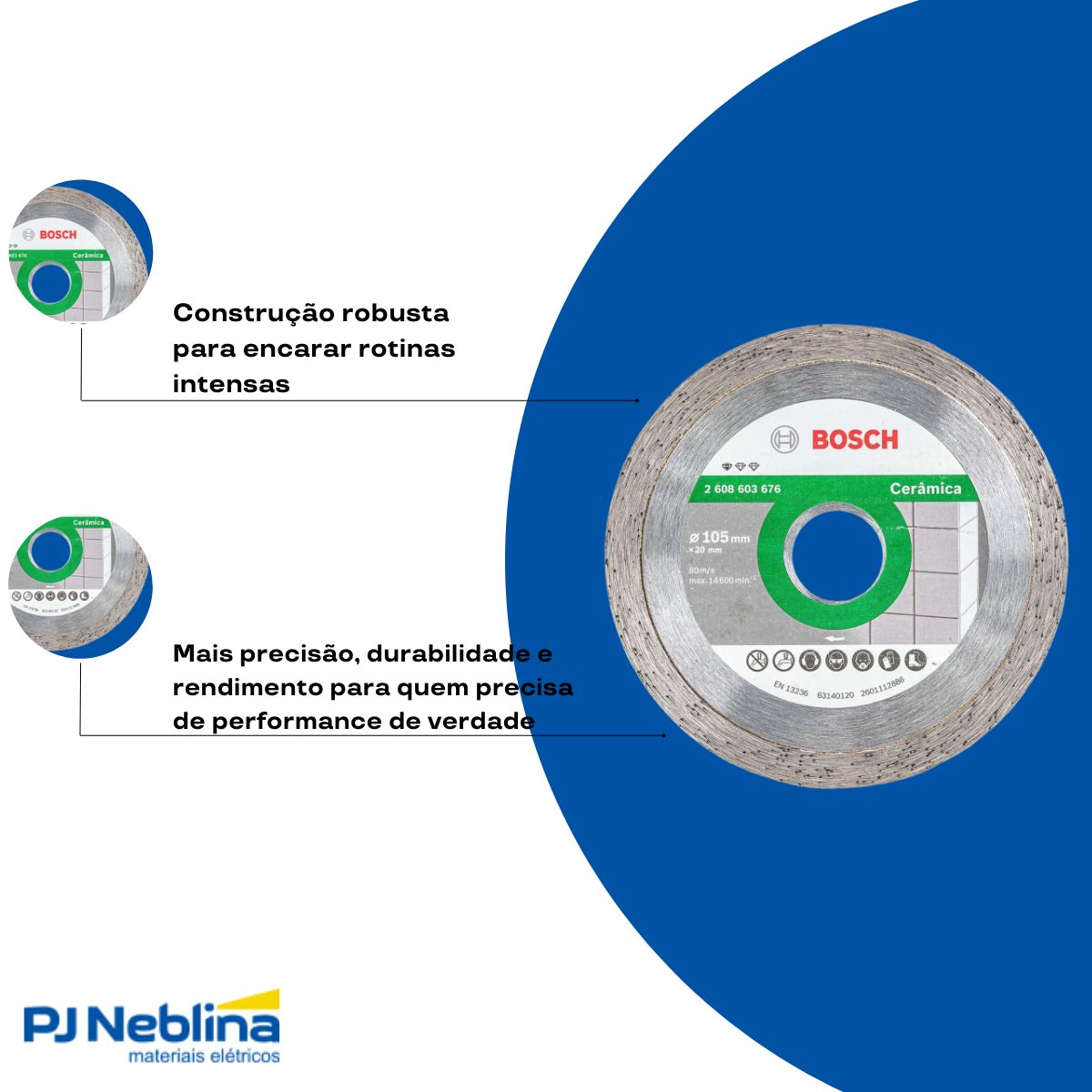 Disco Diamantado Std Ceramic Liso -105 mm - Bosch