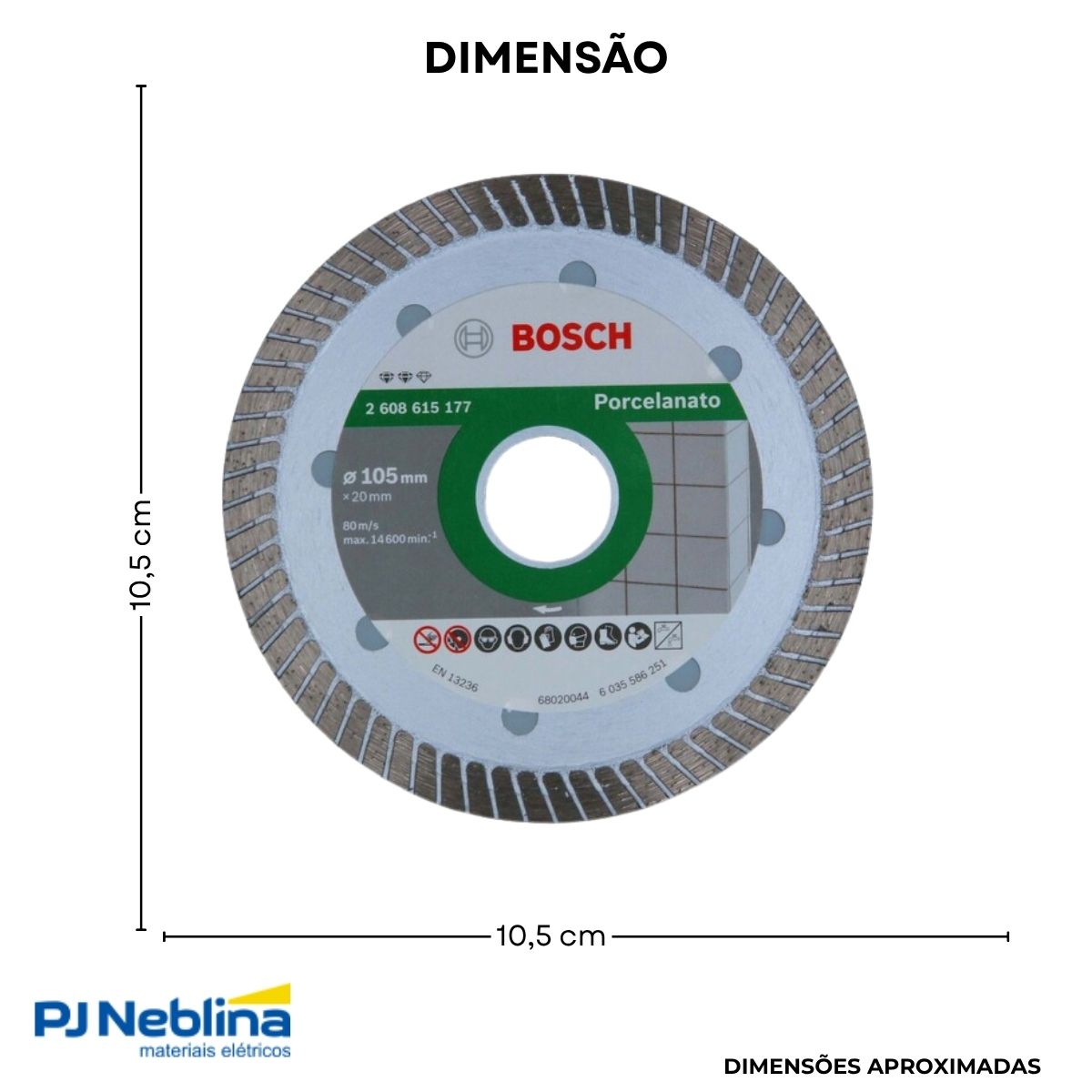 Disco Diamantado Turbo Fino 105 mm Expert - Bosch