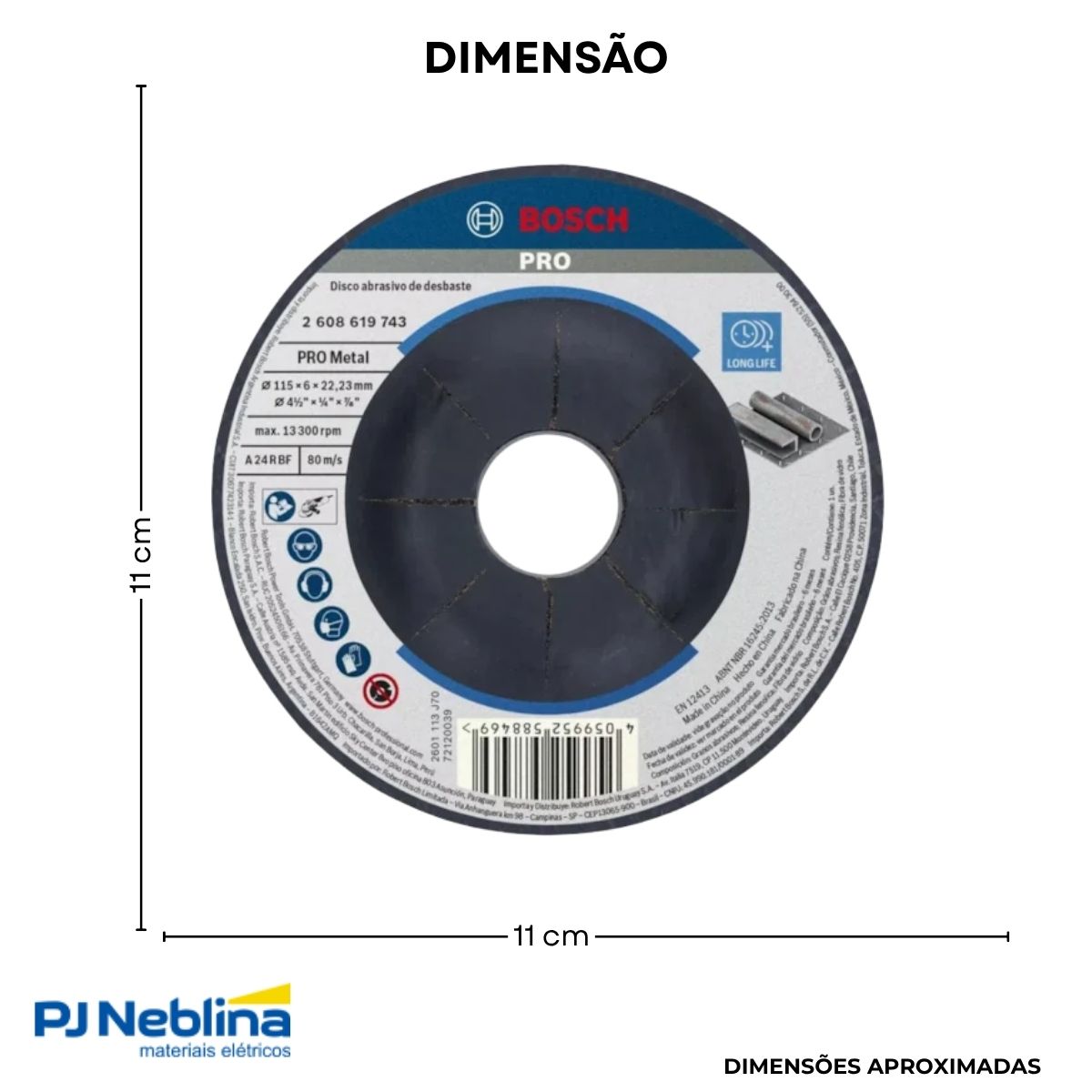 Disco Desbaste Std For Metal 115x6,0mm