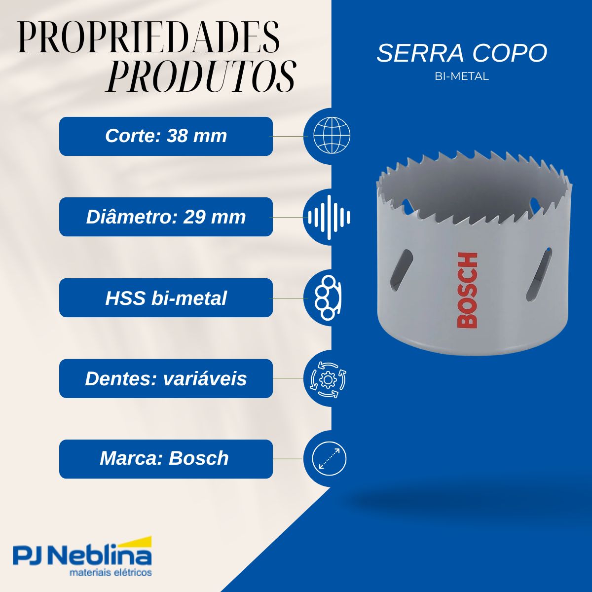 Serra Copo 29 mm - Bosch
